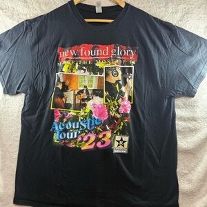 New found glory acoustic tour 2023 Gildan Black Acoustic Tour Graphic Tee